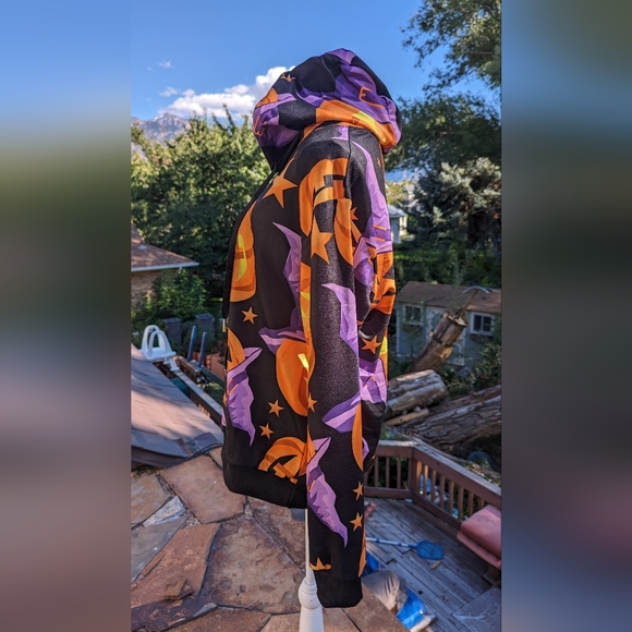 Brand New Adult Medium Unisex Pumpkin pullover hoodie. - Picture 8 of 10